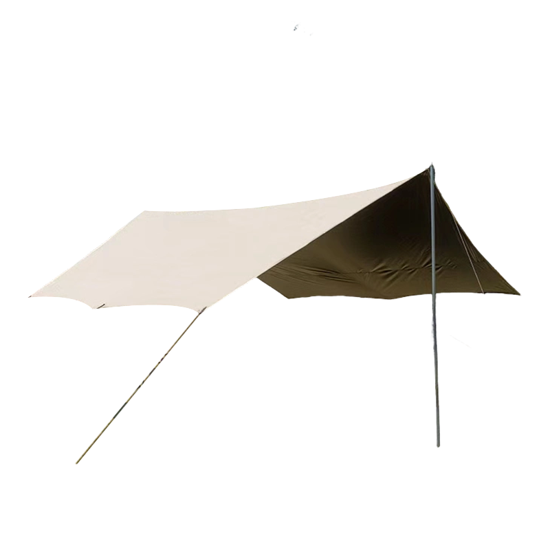 Fabraic Oxford 150D Ceannbhrat Lasmuigh le tarp sciath dubh tíotáiniam