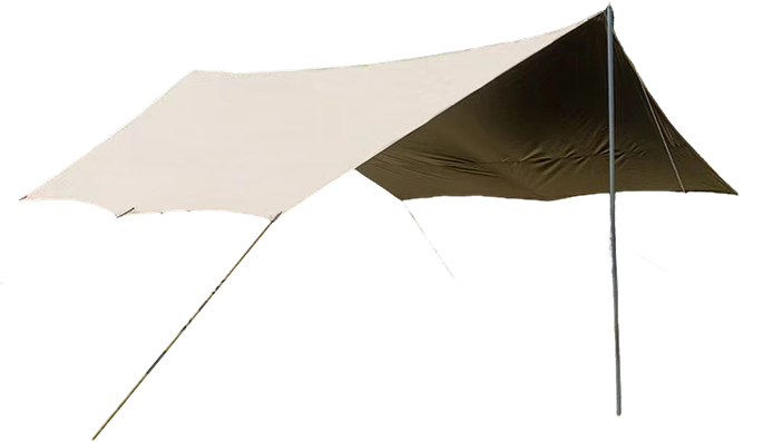 Fabraic Oxford 150D Ceannbhrat Lasmuigh le tarp sciath dubh tíotáiniam
